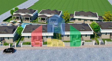 Виллы в комплексе планировки 3+1 в районе Кемер - Анталия