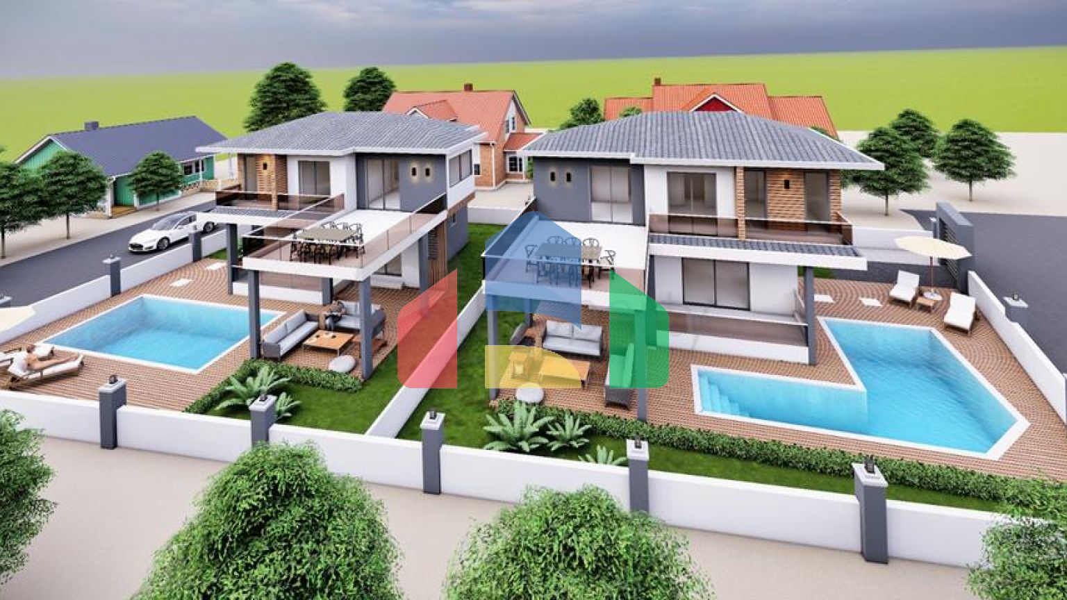 Вилла планировки 3+1 в районе Кемер - Анталия