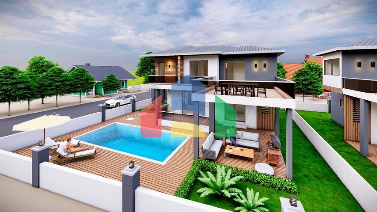 Вилла планировки 3+1 в районе Кемер - Анталия