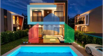 Вілли в мікрорайоні Чамюва, Кемер-Анталія .