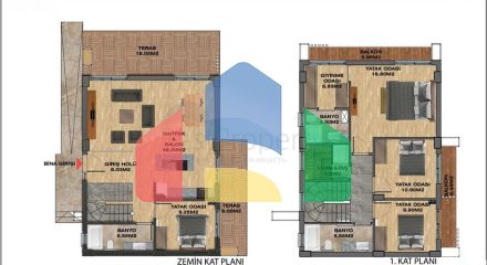 Вілли в мікрорайоні Чамюва, Кемер-Анталія .