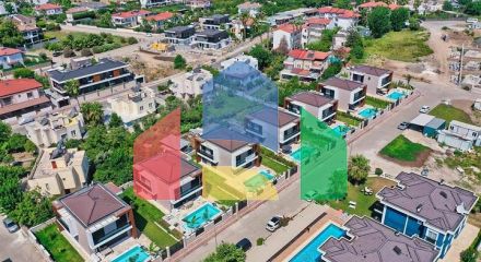 Вілли в мікрорайоні Чамюва, Кемер-Анталія .