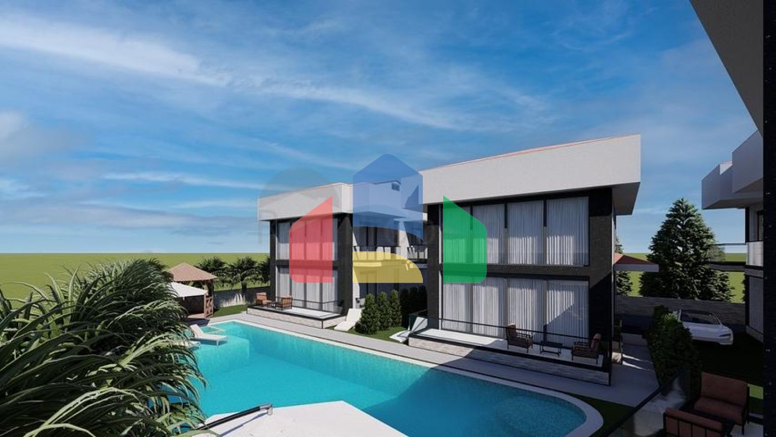 Вілли планування 4 + 1 в районі Кемер - Анталія