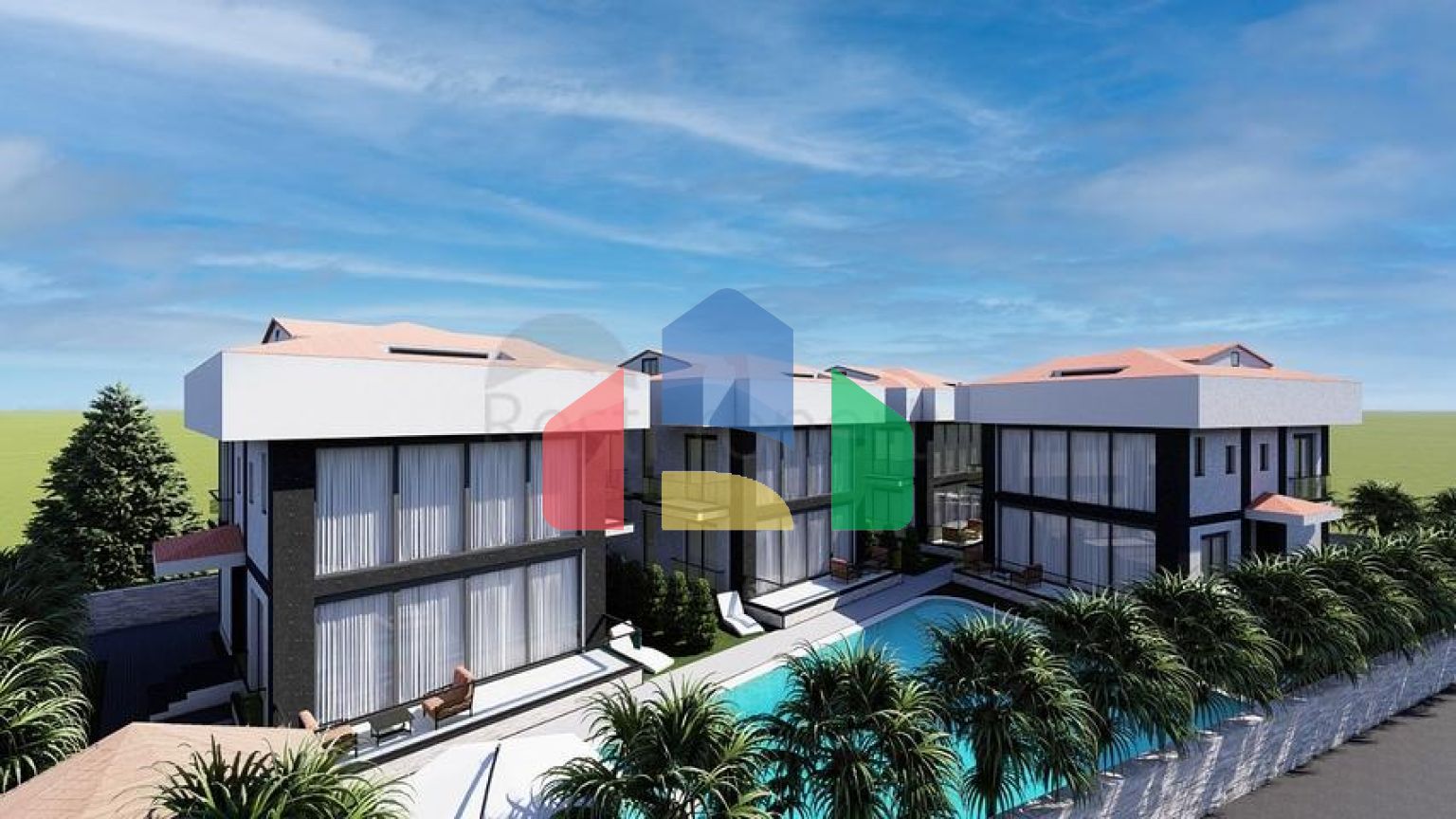 Вілли планування 4 + 1 в районі Кемер - Анталія