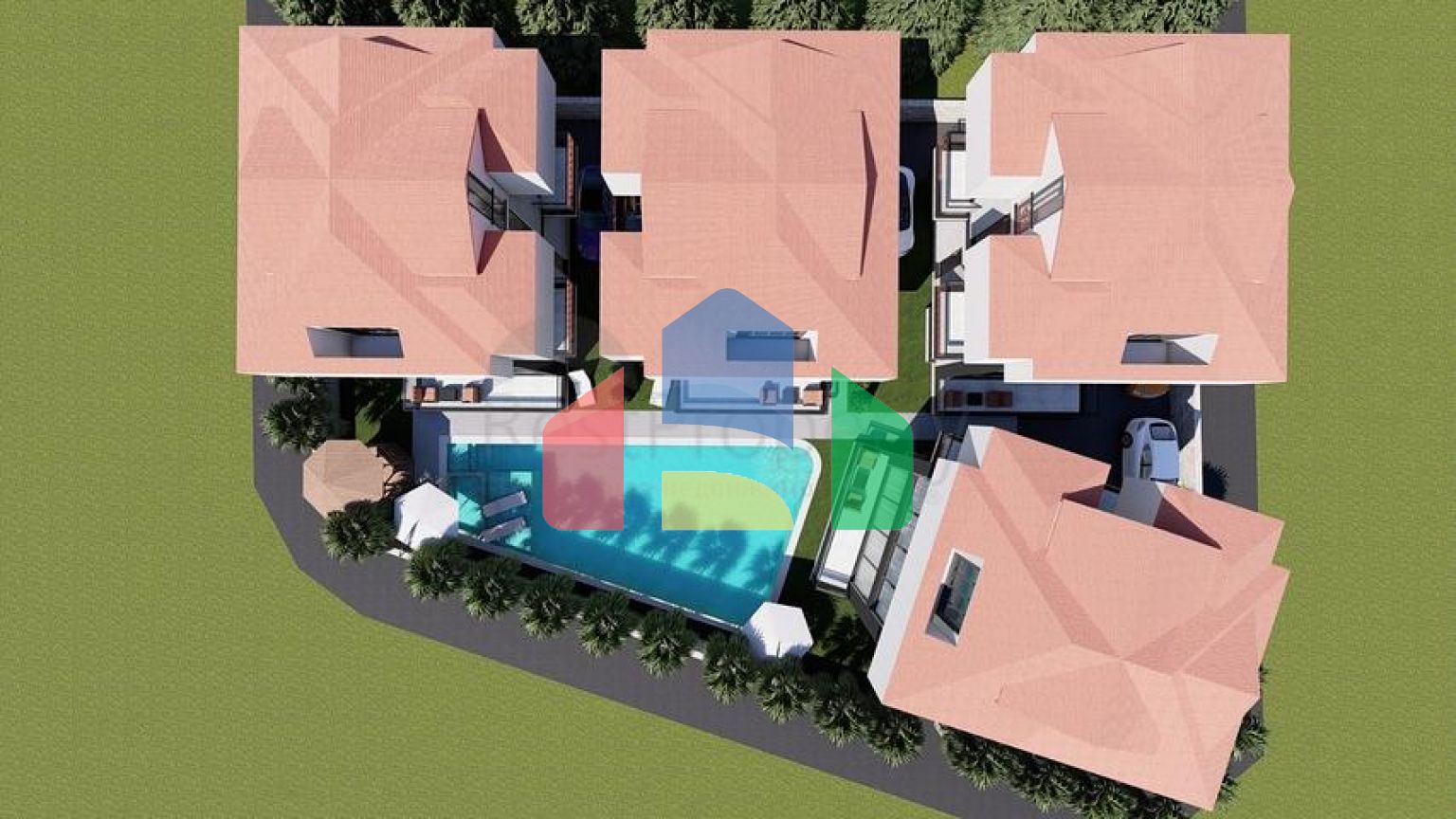 Вілли планування 4 + 1 в районі Кемер - Анталія