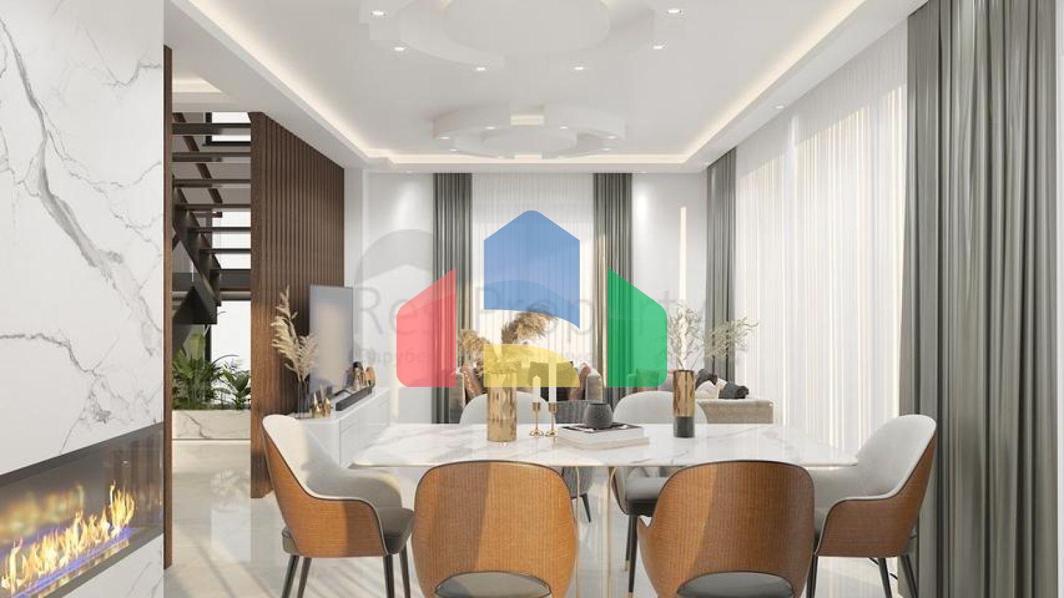 Вілли планування 4 + 1 в районі Кемер - Анталія