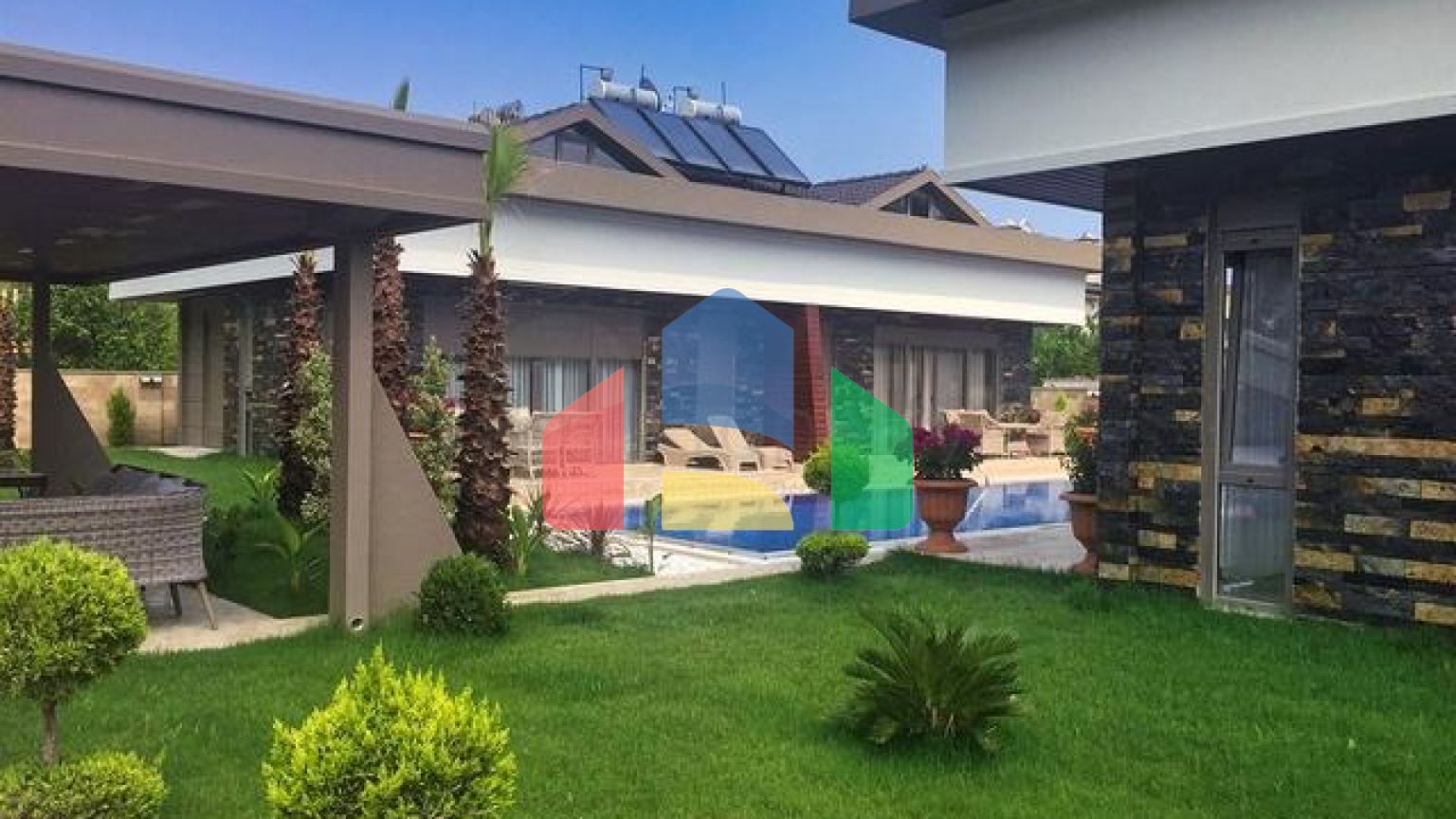 Вилла планировки 4+1 в микрорайоне Асланбуджак - Анталия