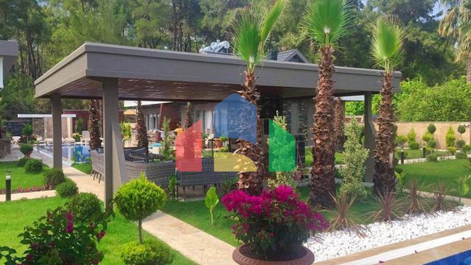 Вилла планировки 4+1 в микрорайоне Асланбуджак - Анталия