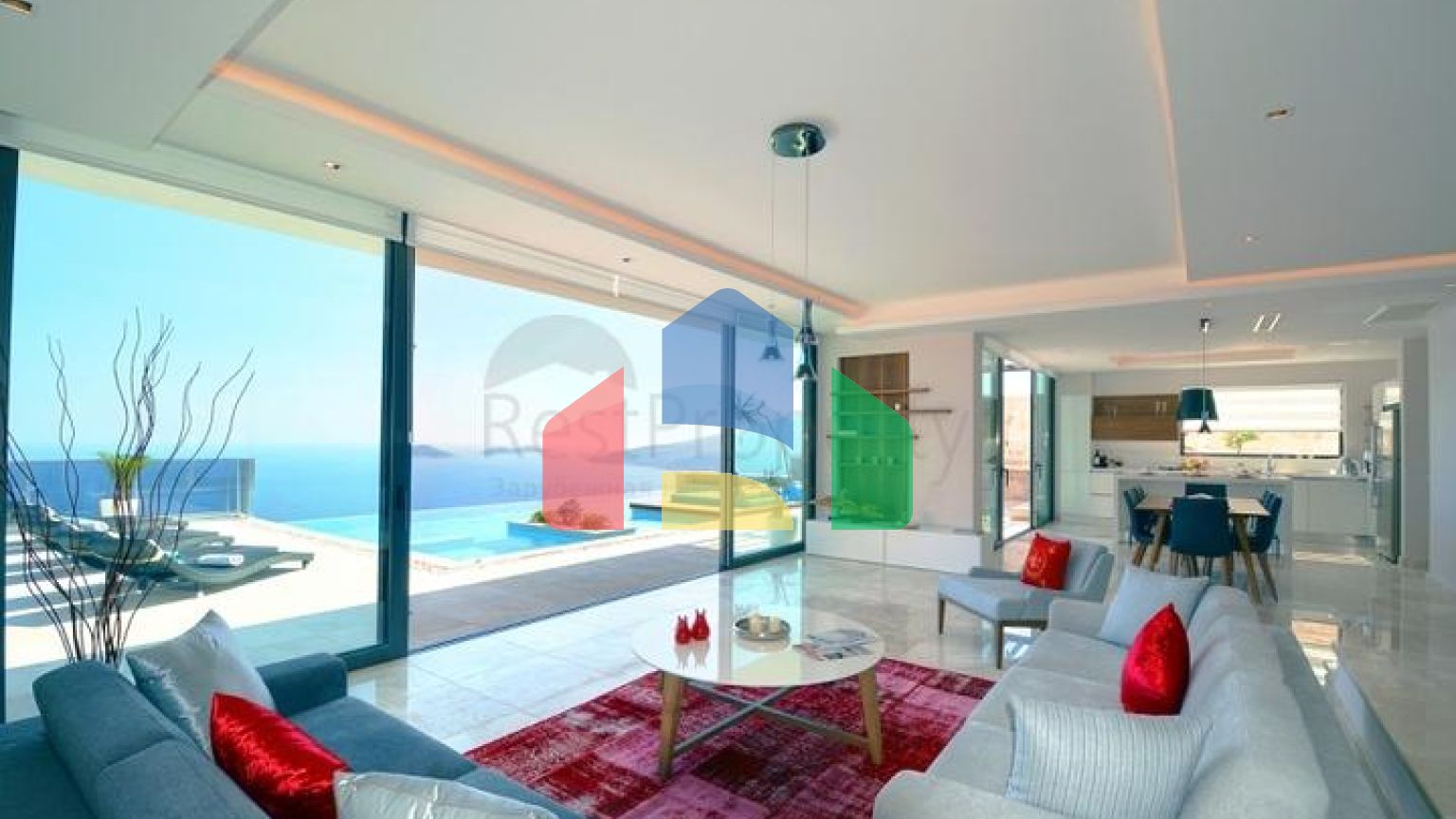 Великолепная вилла с видом на море в Калкане