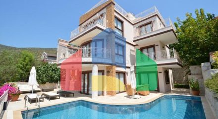 Прекрасная вилла с видом на море в районе Каламар, Калкан Прекрасная вилла с видом на море в районе Каламар, Калкан