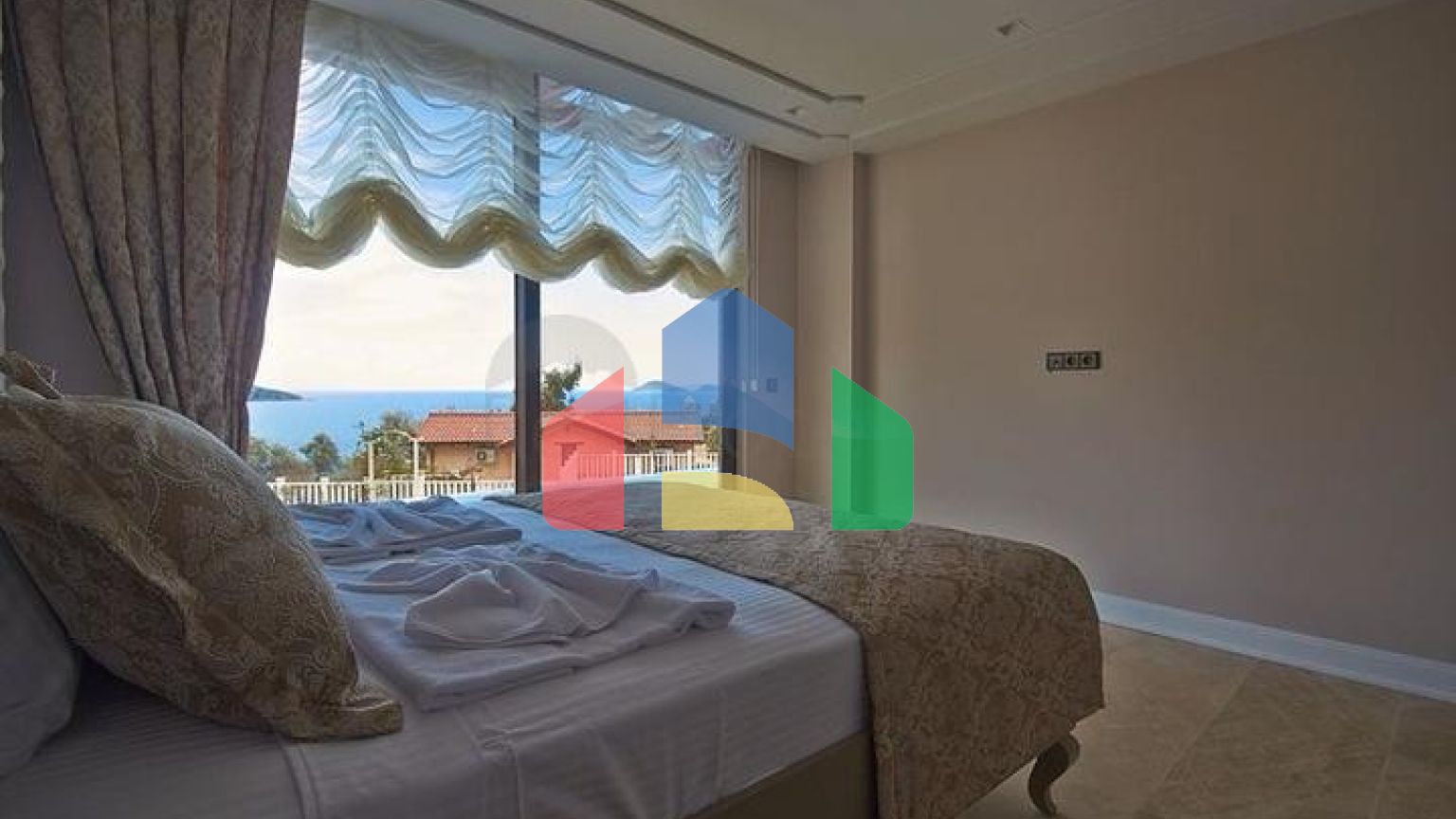 Вилла 4+1 с видом на море в Калкане