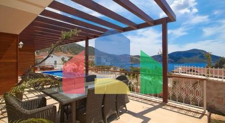 Вилла 4+1 с видом на море в Калкане