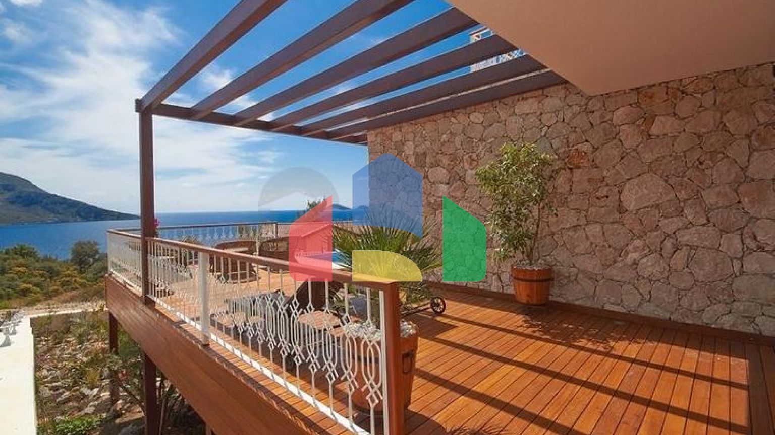 Вилла 4+1 с видом на море в Калкане