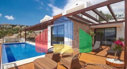 Вилла 4+1 с видом на море в Калкане