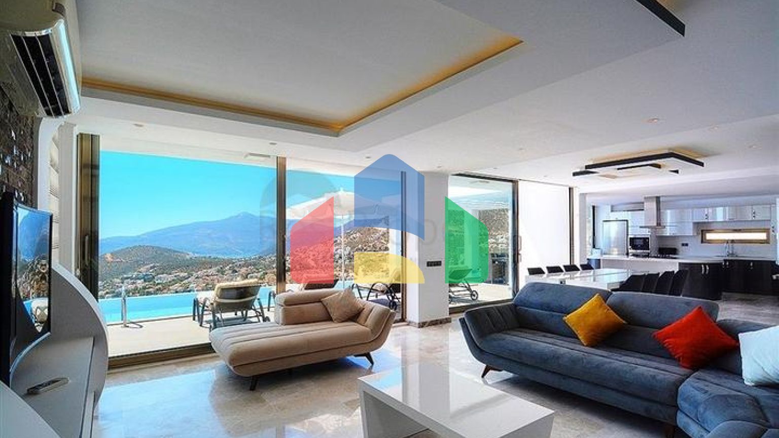 Приватна вілла 5 + 1 у Калкані з видом на море та острови