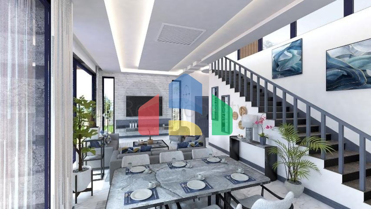 Вилла планировки 4+1 в районе Фетхие - Анталия