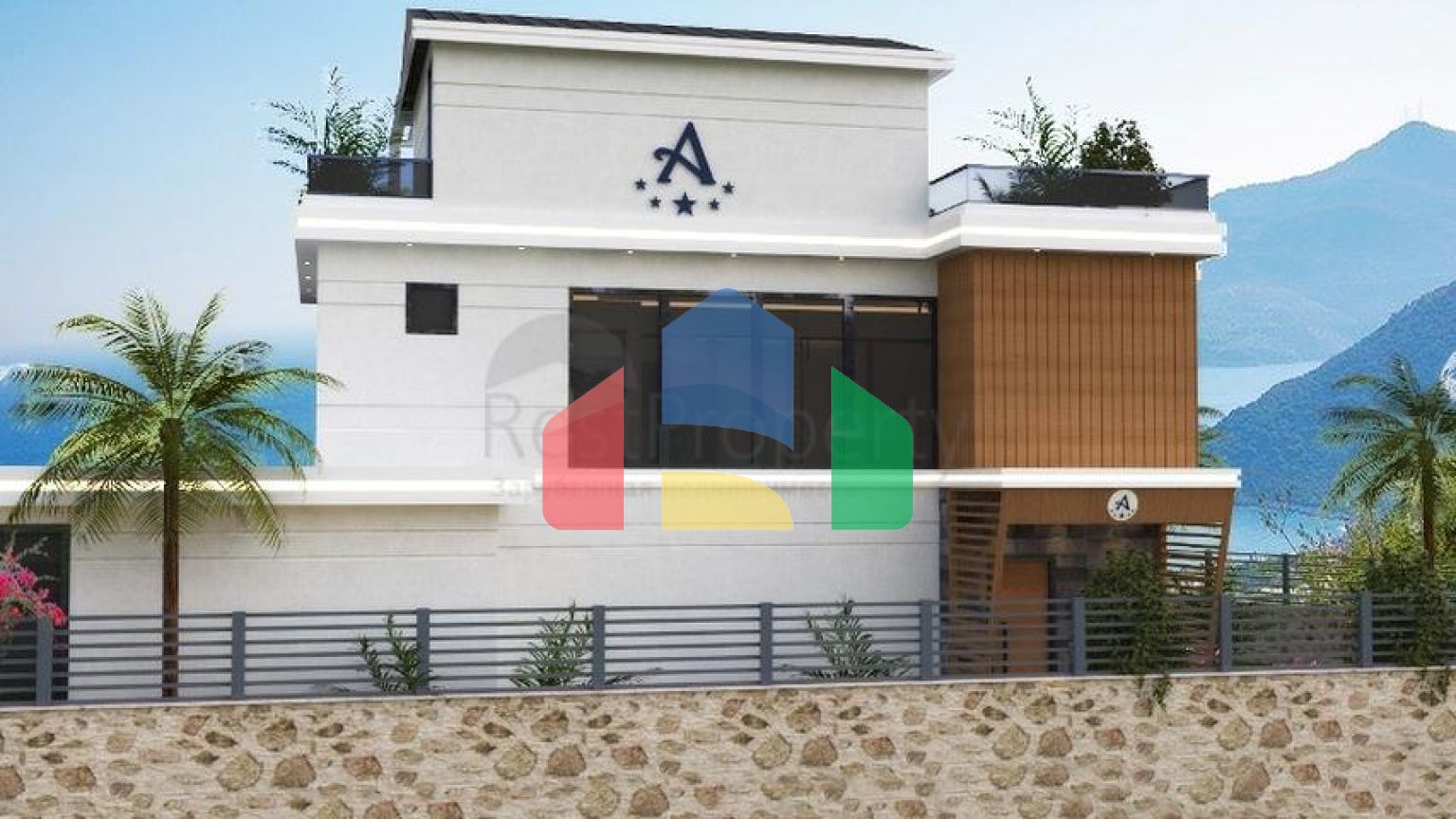 Вилла планировки 4+1 в районе Фетхие - Анталия