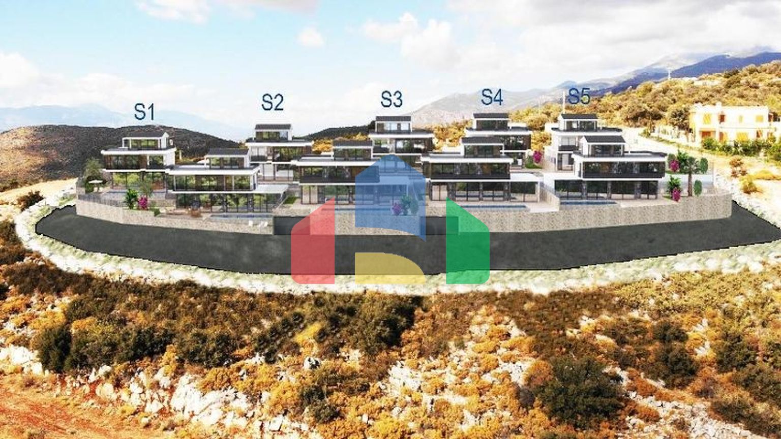 Вилла планировки 4+1 в районе Фетхие - Анталия
