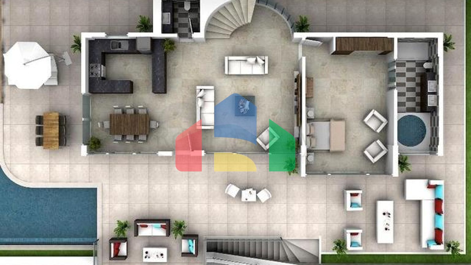 Современная вилла с видом на море в Калкане