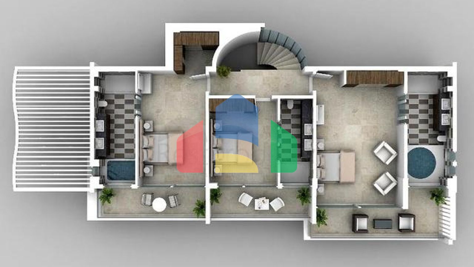 Современная вилла с видом на море в Калкане