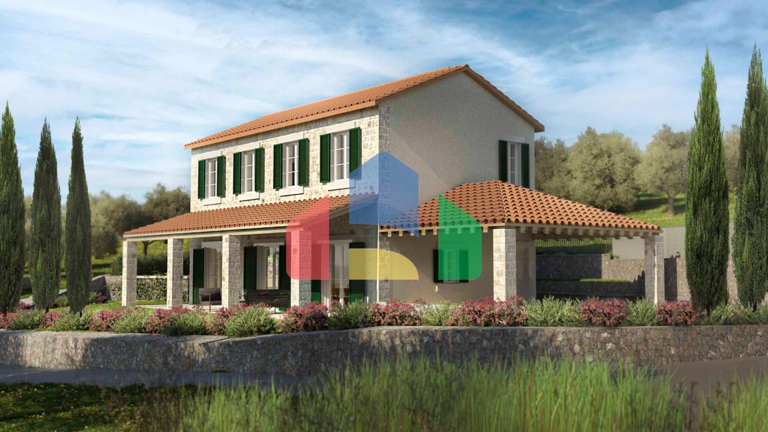 Участок с разрешениями и проектом в Мркови, Луштица