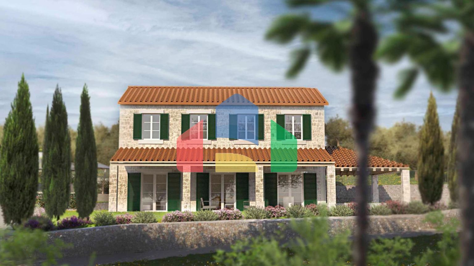 Участок с разрешениями и проектом в Мркови, Луштица