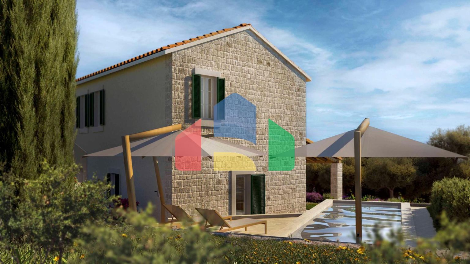 Участок с разрешениями и проектом в Мркови, Луштица