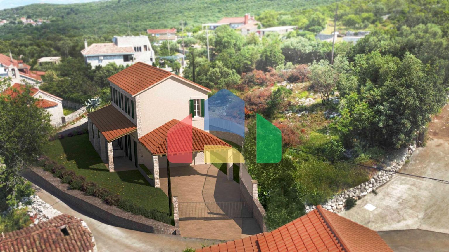 Готовое решение для застройки: участки с UTU и проектом виллы на Луштице