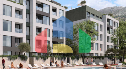 Современный жилой комплекс с видом на море в Тивате