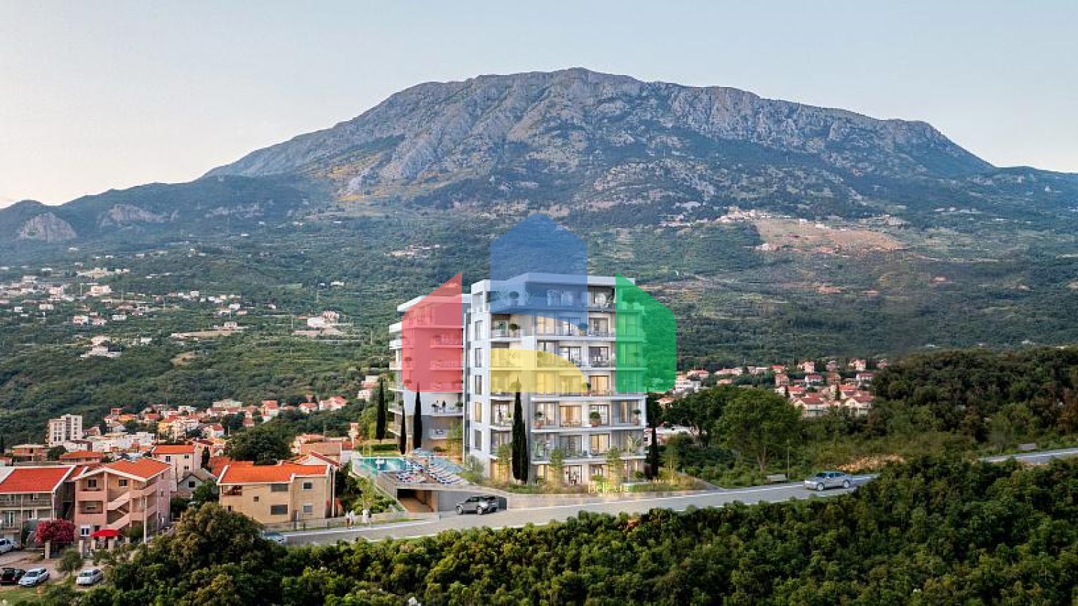 Апартаменты в Баре с бассейном и захватывающим видом на море