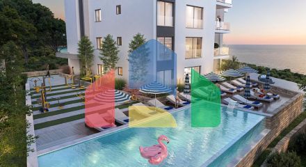 Апартаменты в Баре с бассейном и захватывающим видом на море