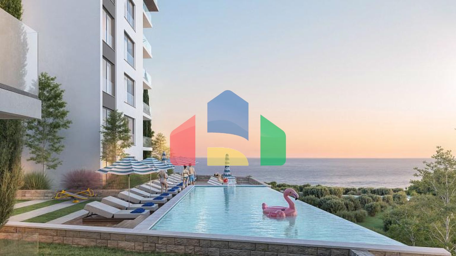 Апартаменты в Баре с бассейном и захватывающим видом на море