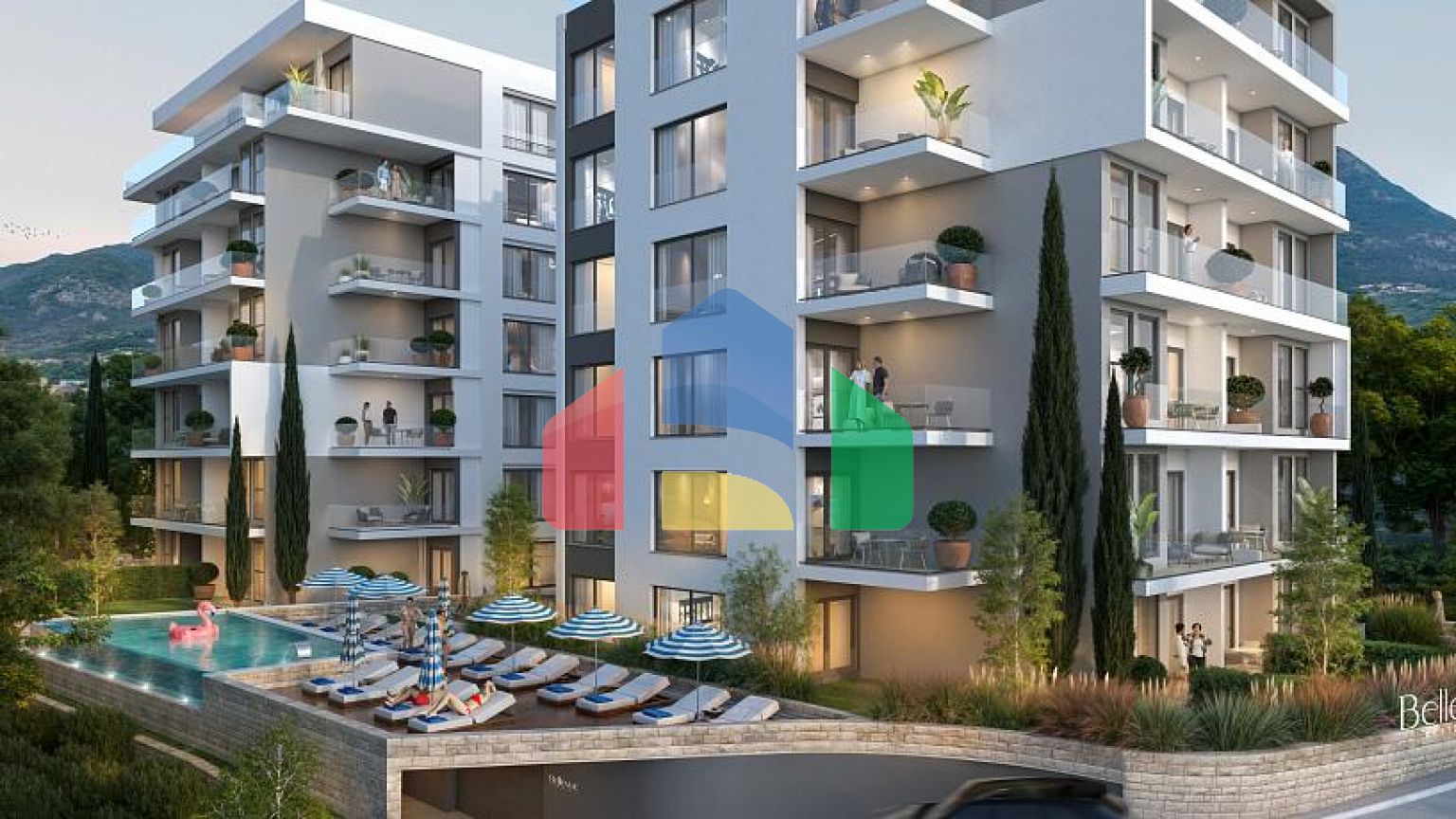 Апартаменты в Баре с бассейном и захватывающим видом на море