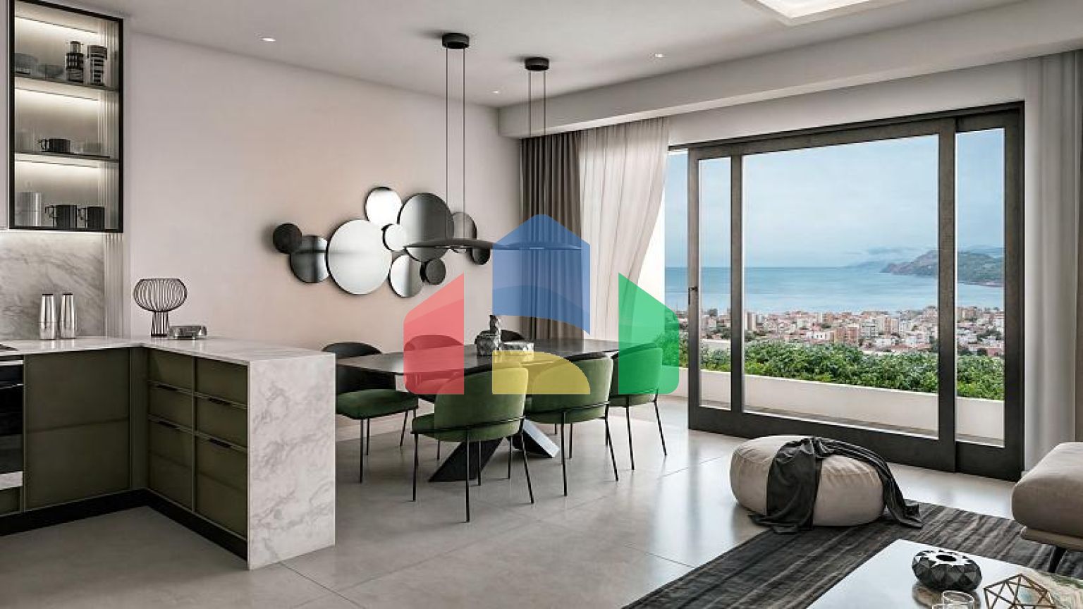 Апартаменты в Баре с бассейном и захватывающим видом на море