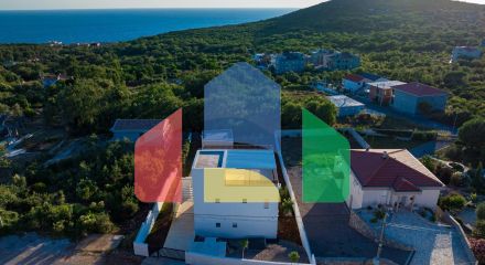 Вилла в Кримовице с 4 спальнями и бассейном с видом на море. Вилла в Кримовице с 4 спальнями и бассейном с видом на море.