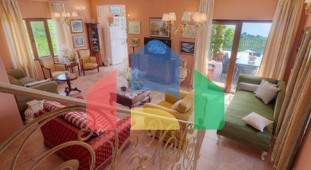 Luxurious villa with panoramic sea views and pool