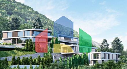 Участок 2228 м² с проектом 5 лакшери вилл и панорамным видом на море — Kavač