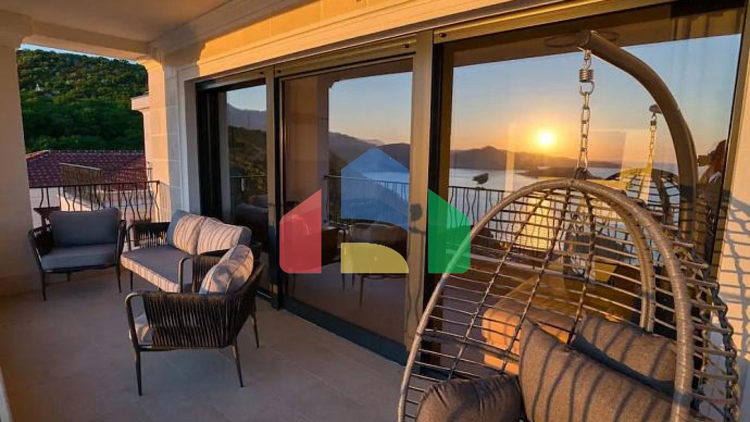 3-комнатная квартира, 90 м², Blizikuće — вид на Свети Стефан