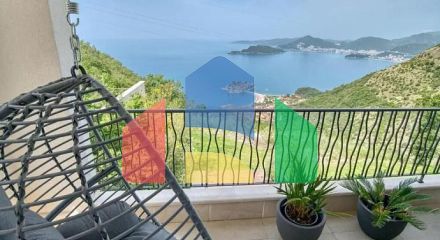 3-комнатная квартира, 90 м², Blizikuće — вид на Свети Стефан