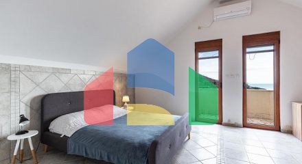 Просторный 3-этажный дом с видом на море в Близикуче