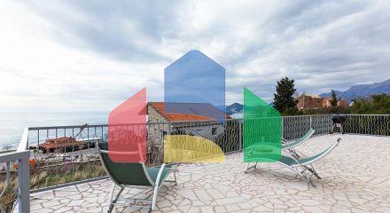 Просторный 3-этажный дом с видом на море в Близикуче