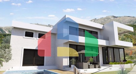 For sale villa with panoramic sea view in Blizikuce