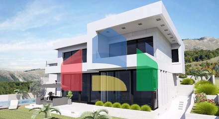 For sale villa with panoramic sea view in Blizikuce