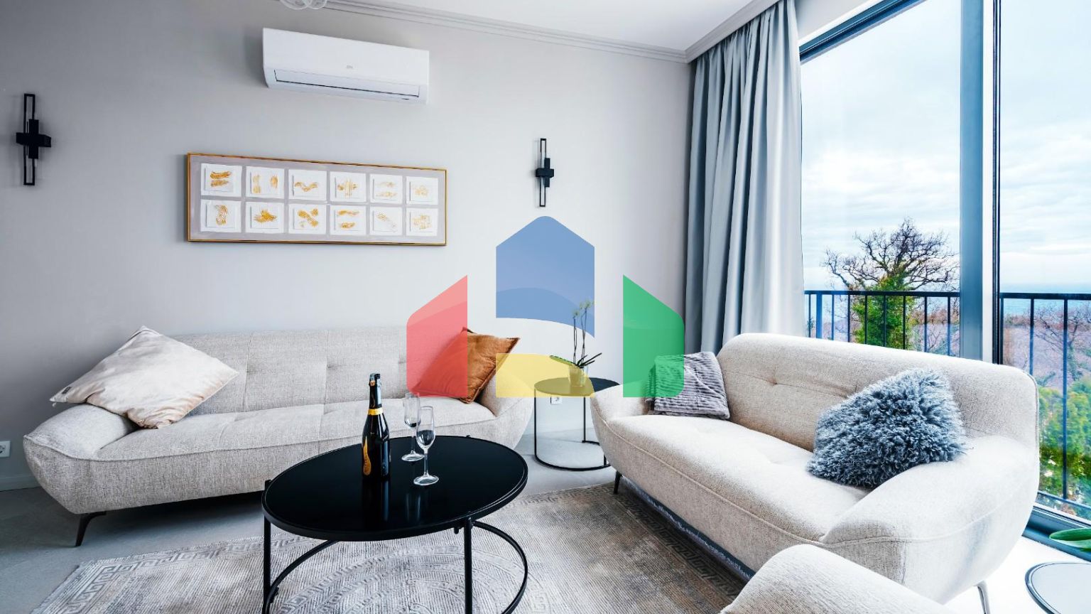 Роскошные таунхаусы с видом на море в закрытой резиденции в Будванской ривьере