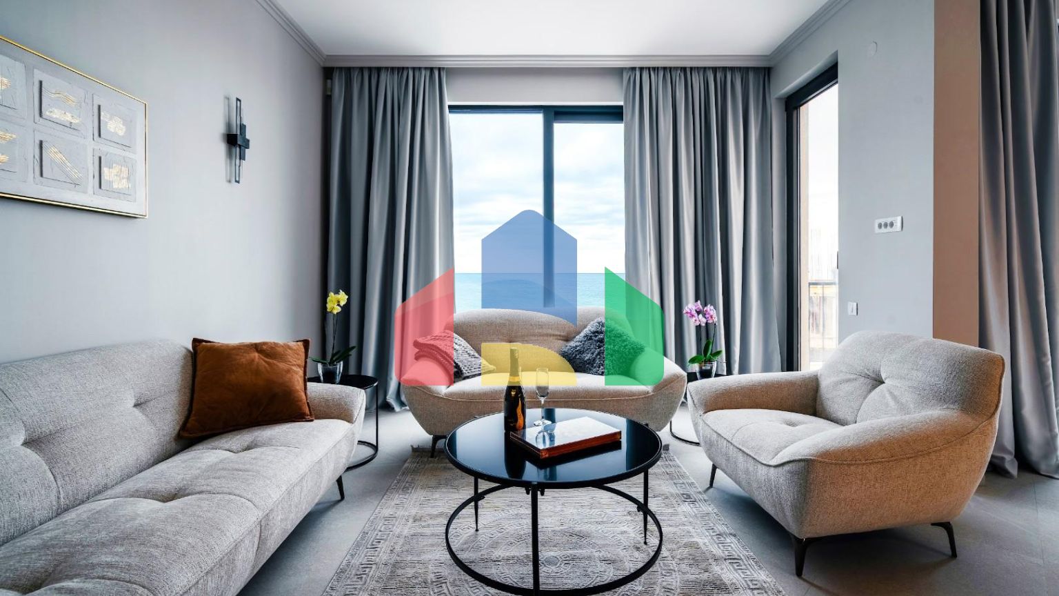 Роскошные таунхаусы с видом на море в закрытой резиденции в Будванской ривьере