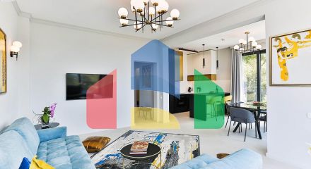 Townhouse with panoramic views of the Adriatic Sea in a gated complex in the Budva Riviera