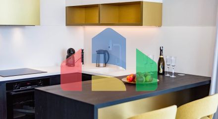 Таунхаус с панорамным видом на Адриатическое море в закрытом комплексе в Будванской ривьере