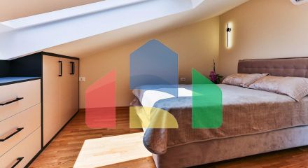 Таунхаус с панорамным видом на Адриатическое море в закрытом комплексе в Будванской ривьере