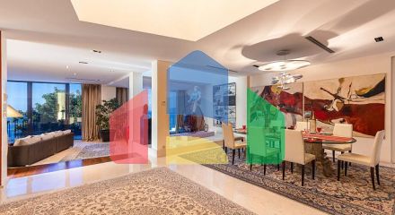 Элегантный каменный особняк с видом на море рядом со Святой Стефан