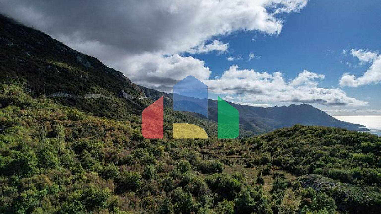 Участок с видом на море и собственным источником воды – Лапчичи, 1,000 м²